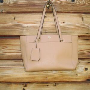 Tory Burch Robinson Small Tan Cardamom Bag Tote
